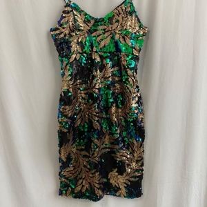NEW CLUB L Sequence Dress